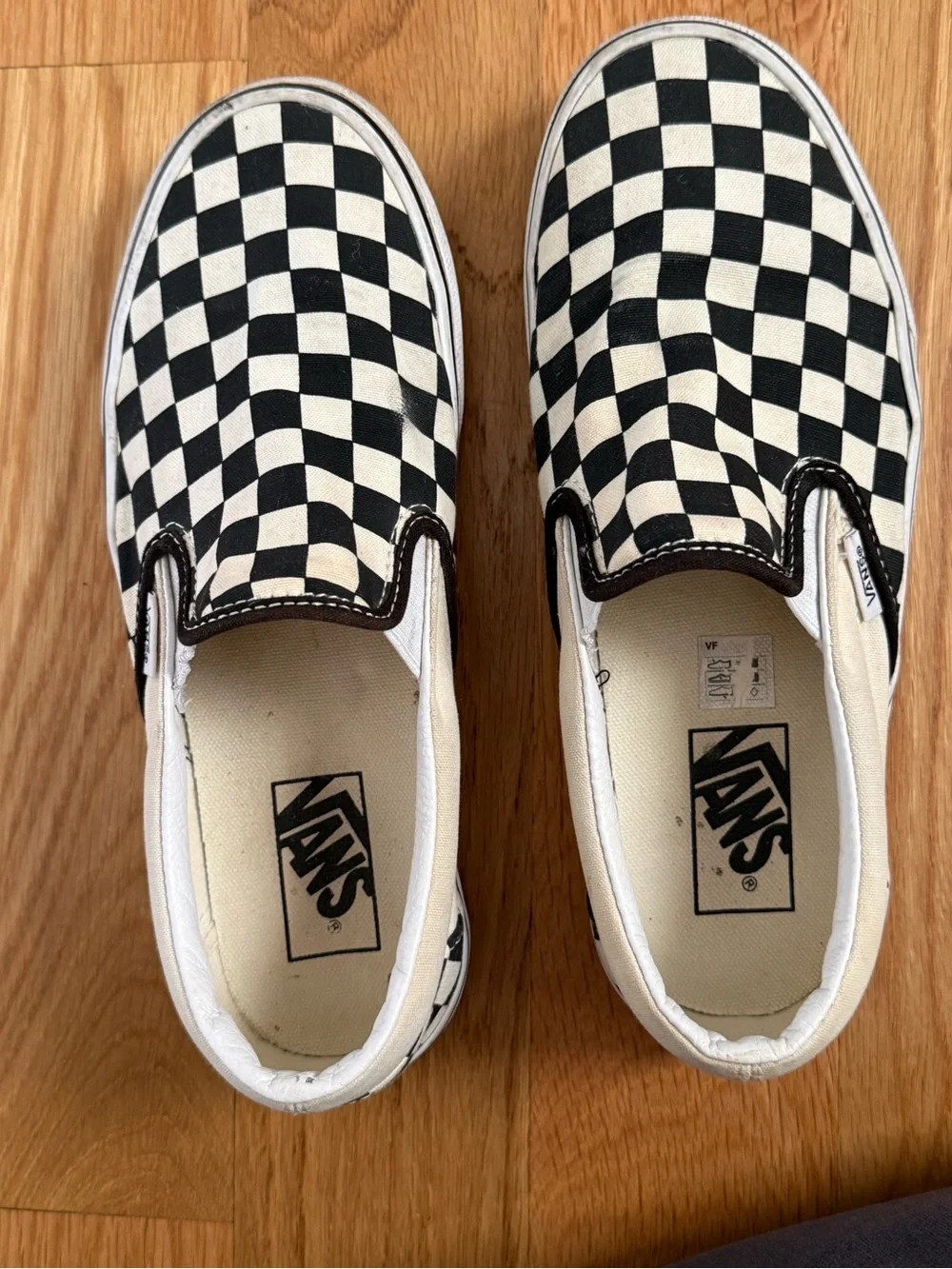 Vans Classic Slip-On Checkerboard - Black & White Size 8